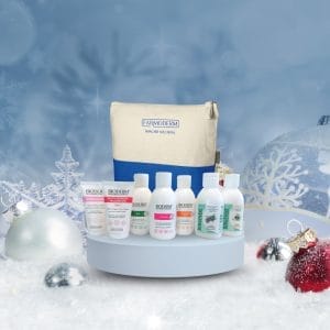 Kit Natale Viaggio – 7 minisize essenziali + trousse in cotone riciclato